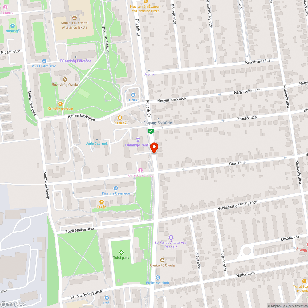 Megsüllyedt rázós út a buszmegállóban 2. bejelentés helye