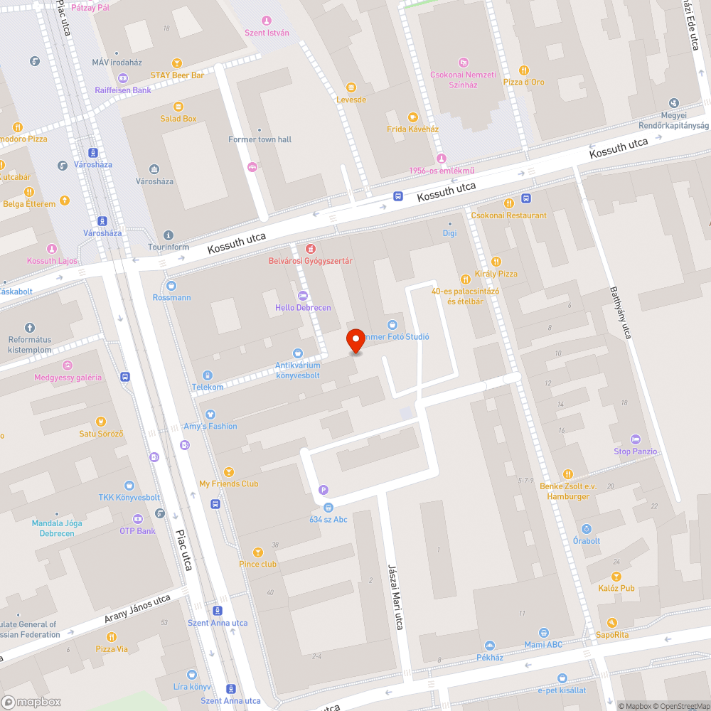 Szemét és elhanyagoltság Debrecen belvárosában bejelentés helye