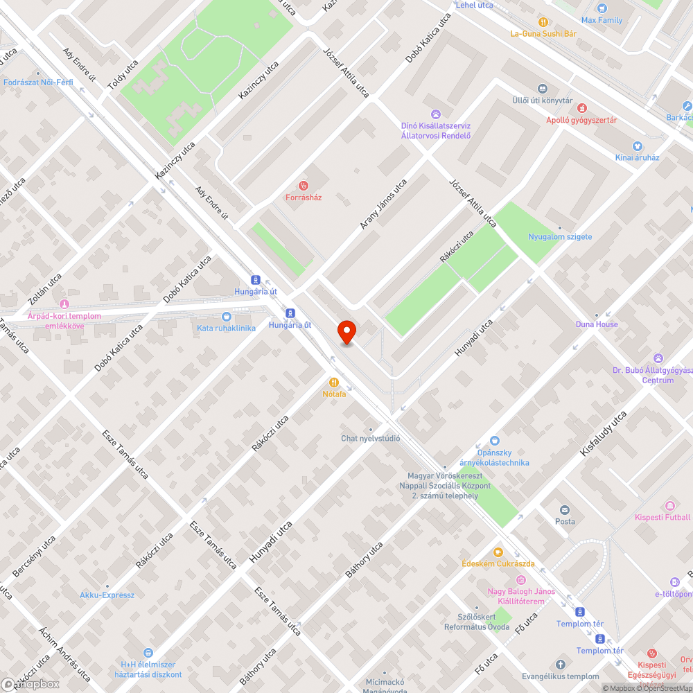 Nyárfák az Ady Endre úton bejelentés helye