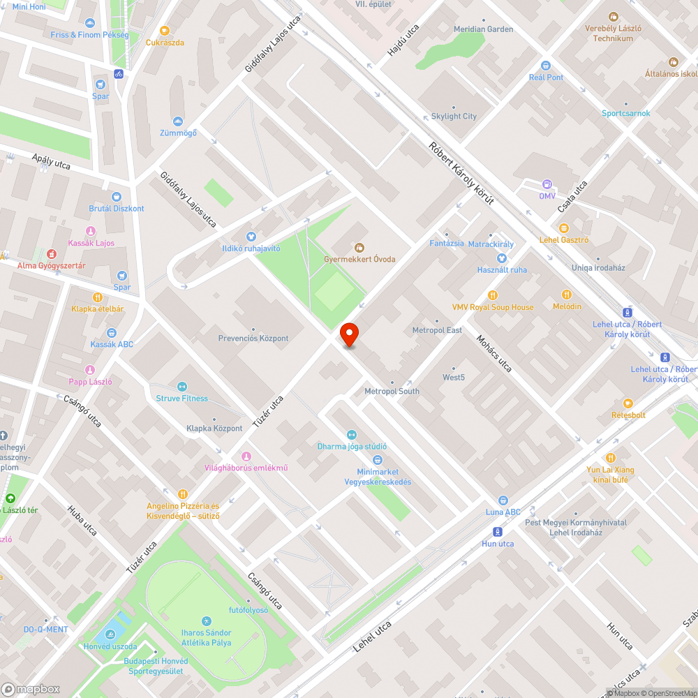 Járdára lógó akácfa hajtás bejelentés helye