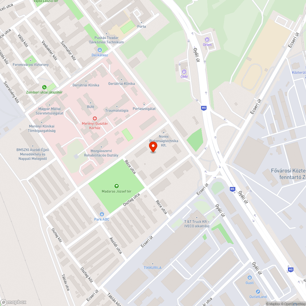 Gyáli út 21-23 közti park világítása nem működik bejelentés helye