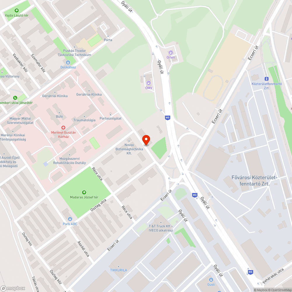 Elhagyott gépjármű a Gyáli út 21-23 előtt bejelentés helye