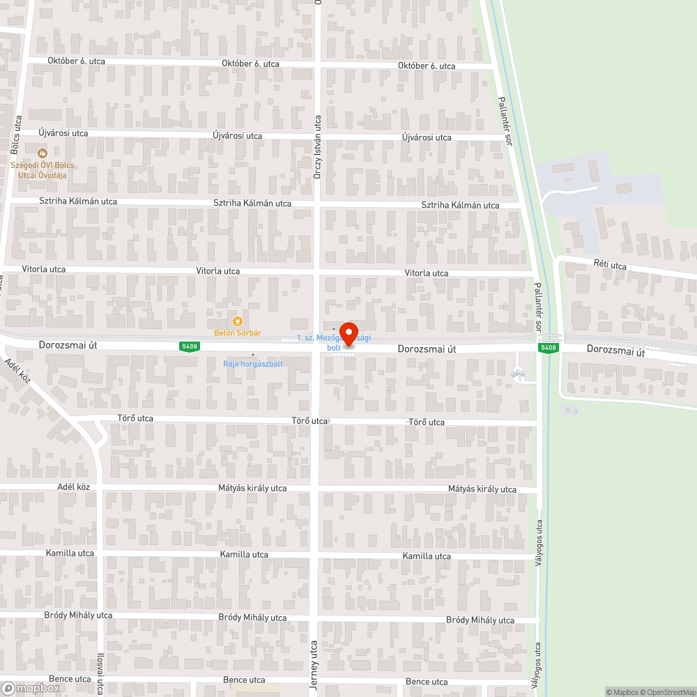 Hézagos szegély - kátyús út a buszmegállóban bejelentés helye