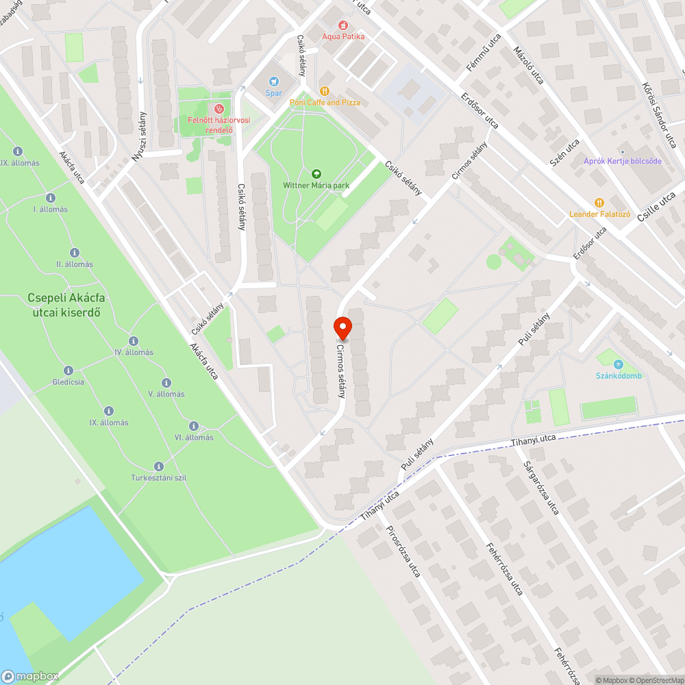 Megsüllyedt út bejelentés helye