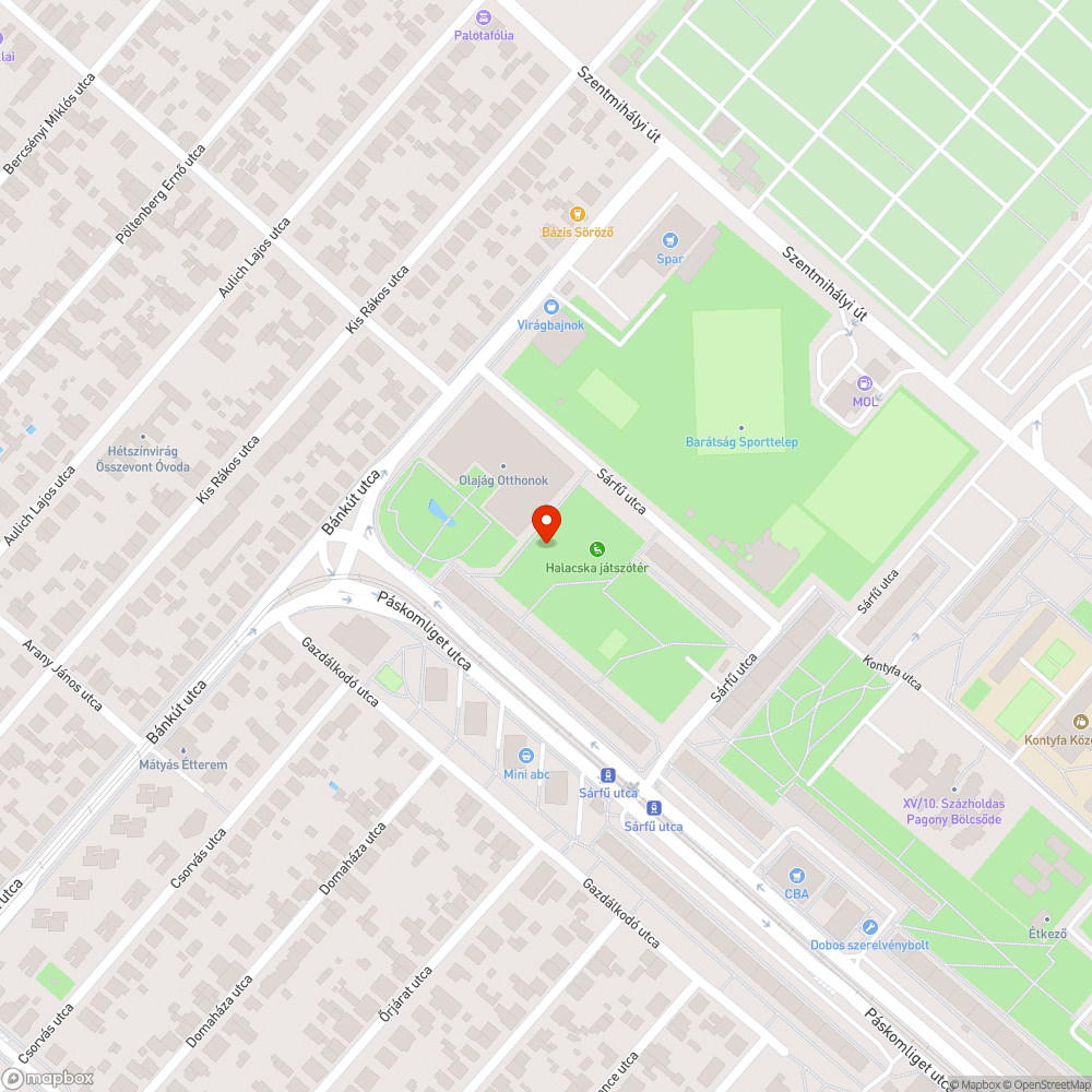 15. ker Halacskás játszótér állapota bejelentés helye