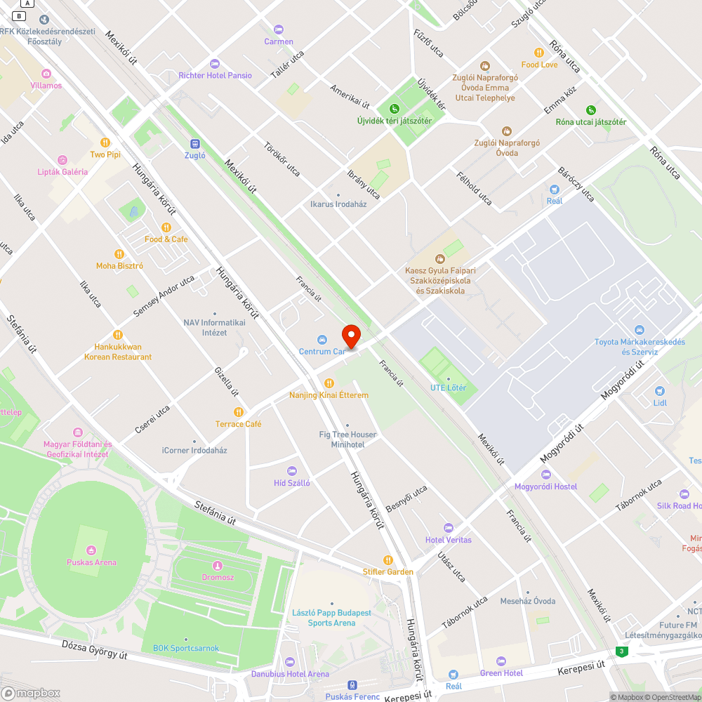 Kátyú az Egressy úton. bejelentés helye