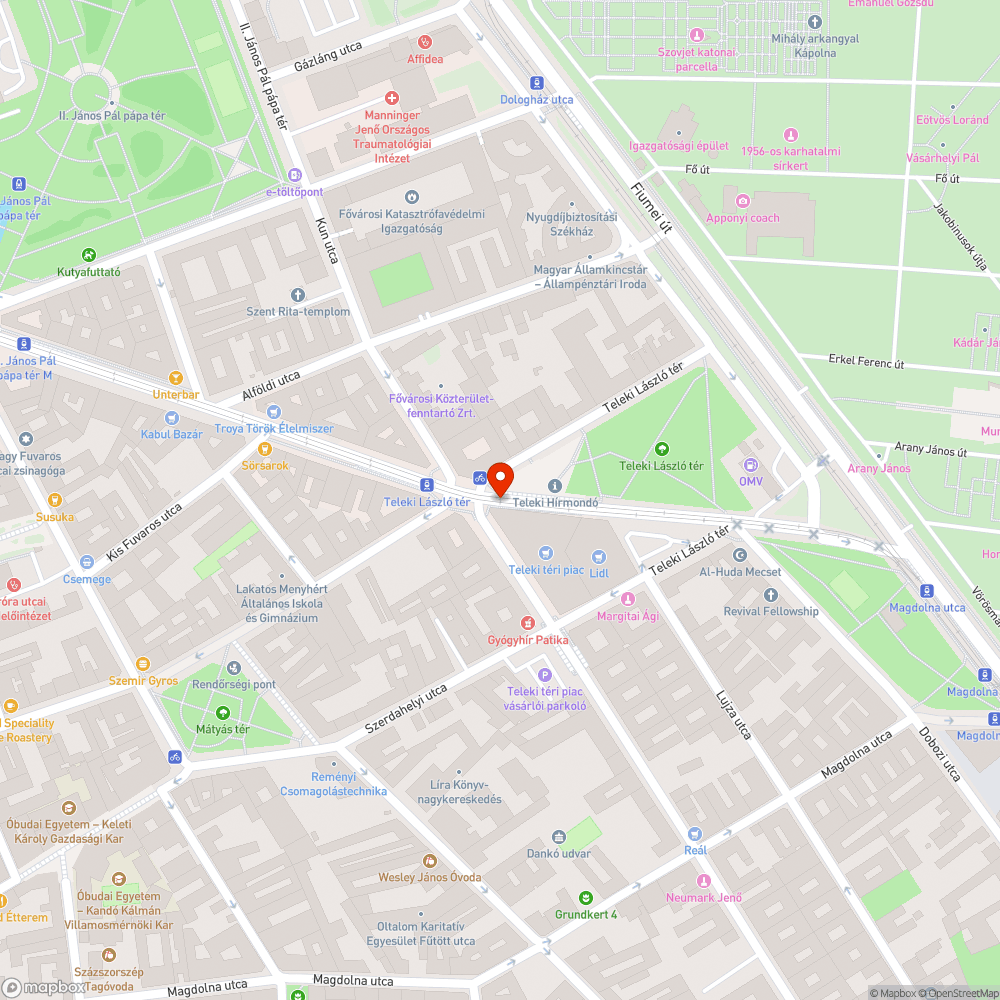 Kidöntött tábla bejelentés helye