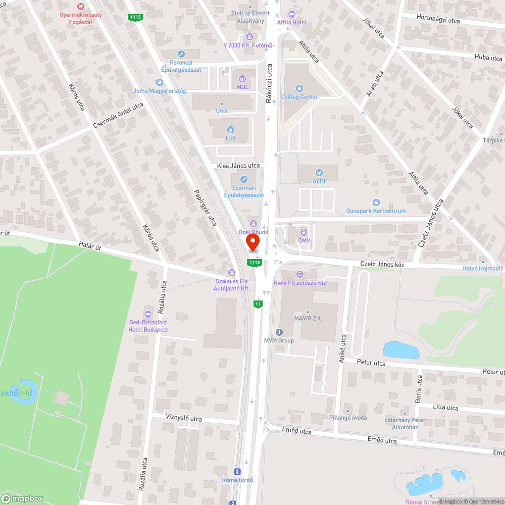 Hiányzó fényterelők bejelentés helye