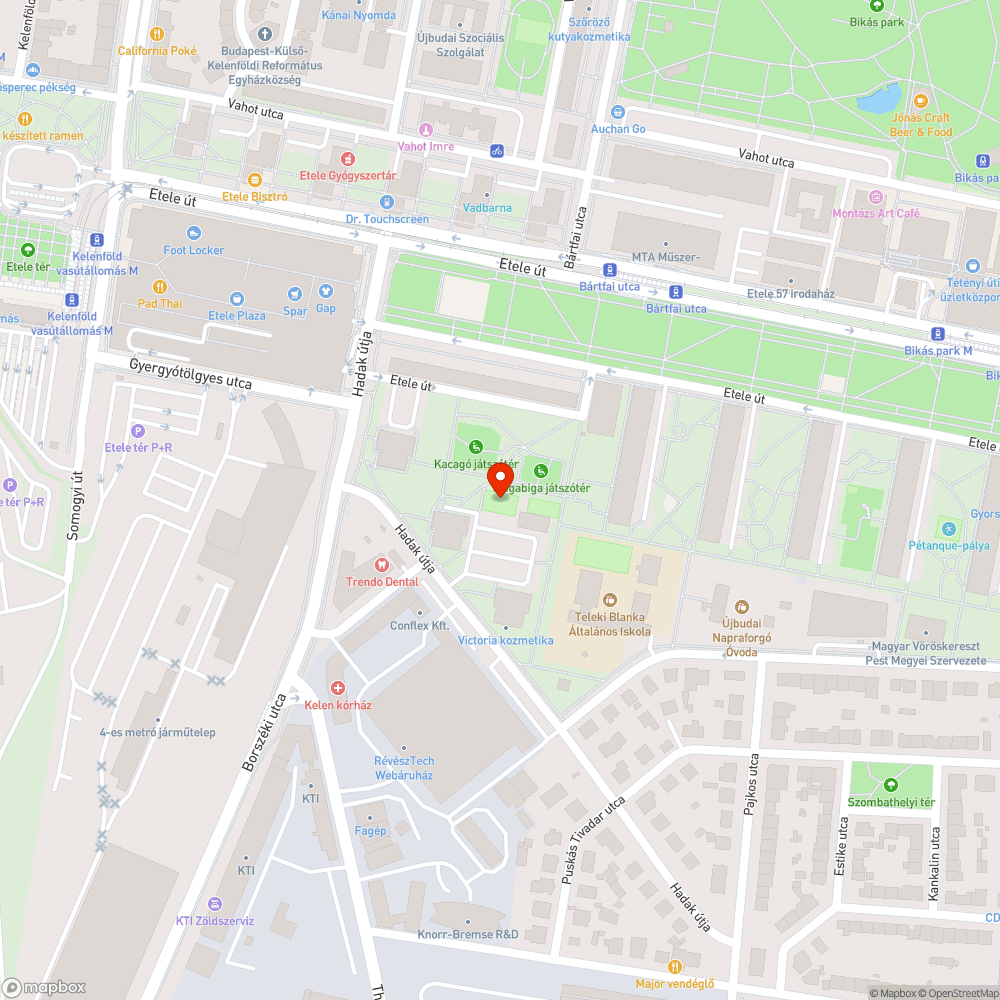 Szemét bejelentés helye