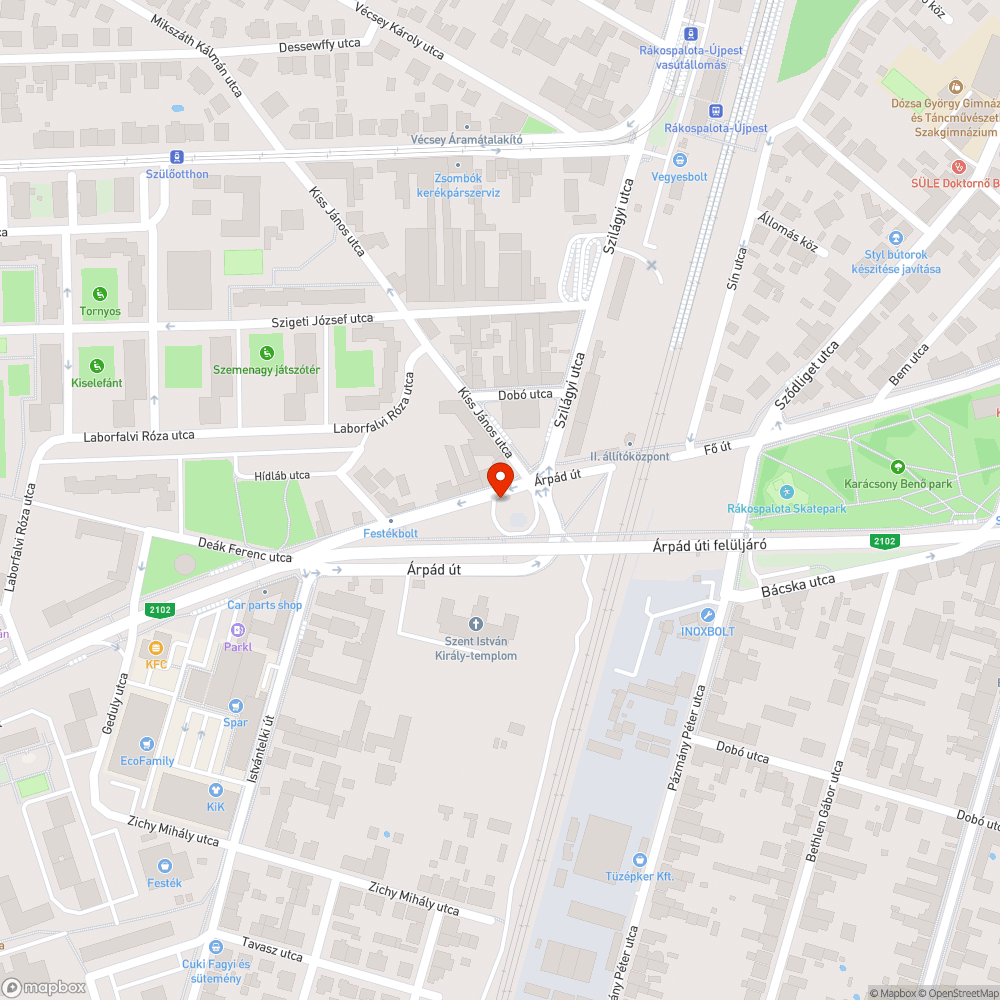 Szemét az Árpád felüljáró alatt bejelentés helye