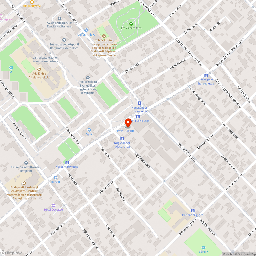 Elhagyott jármű bejelentés helye