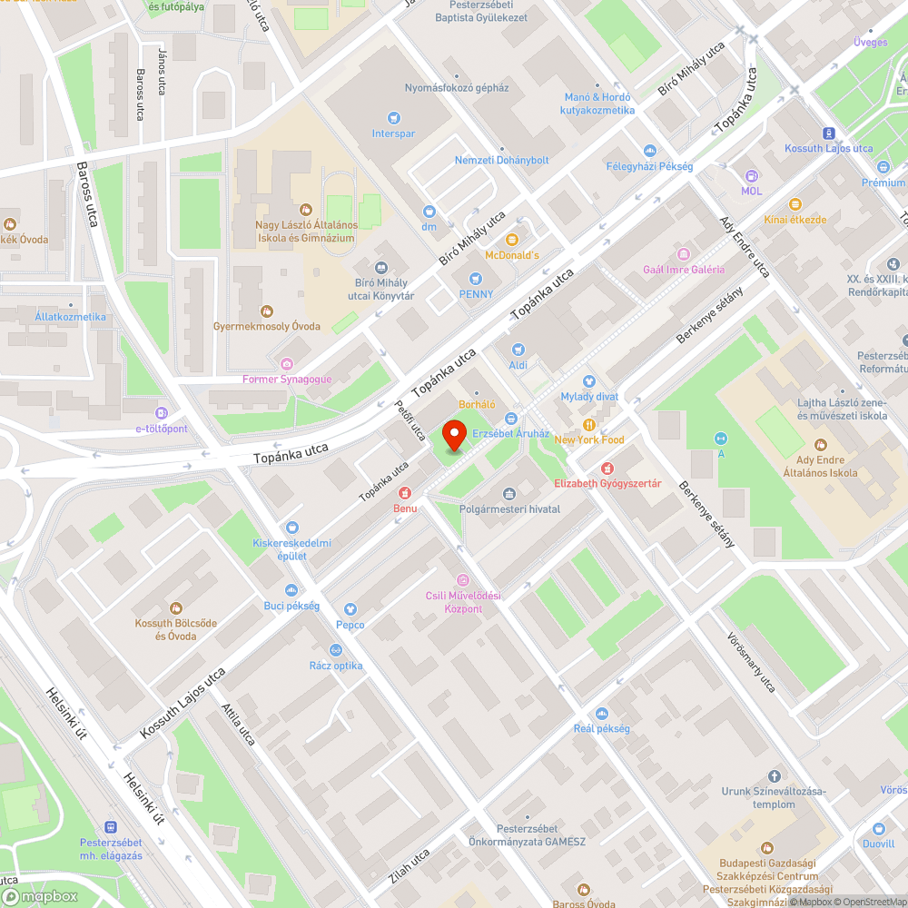 Kiégett lámpák - sötét sétálóutca bejelentés helye