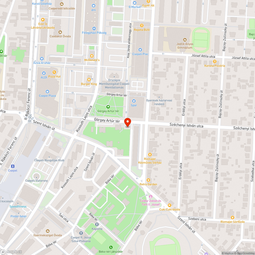 Autóroncs bejelentés helye