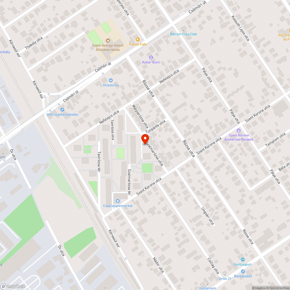 Kiszáradt fa bejelentés helye