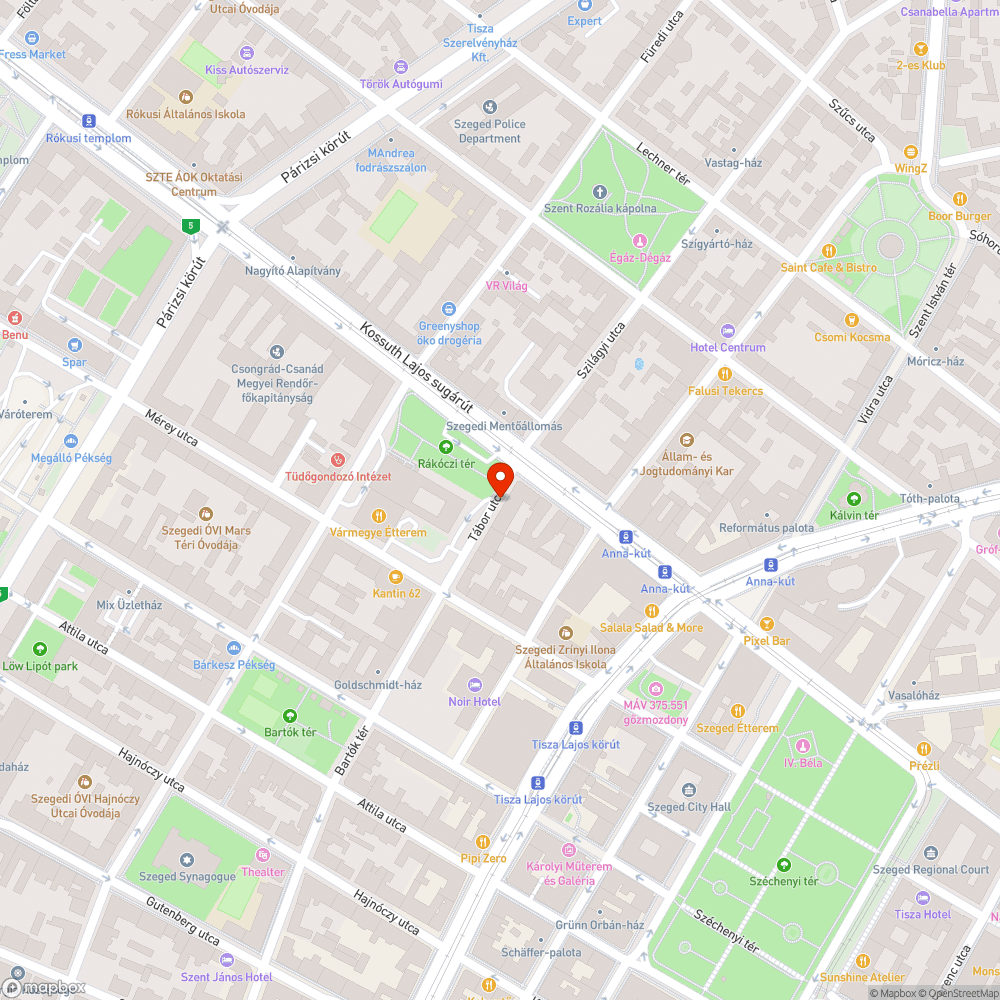 Botlásveszélyes járda bejelentés helye