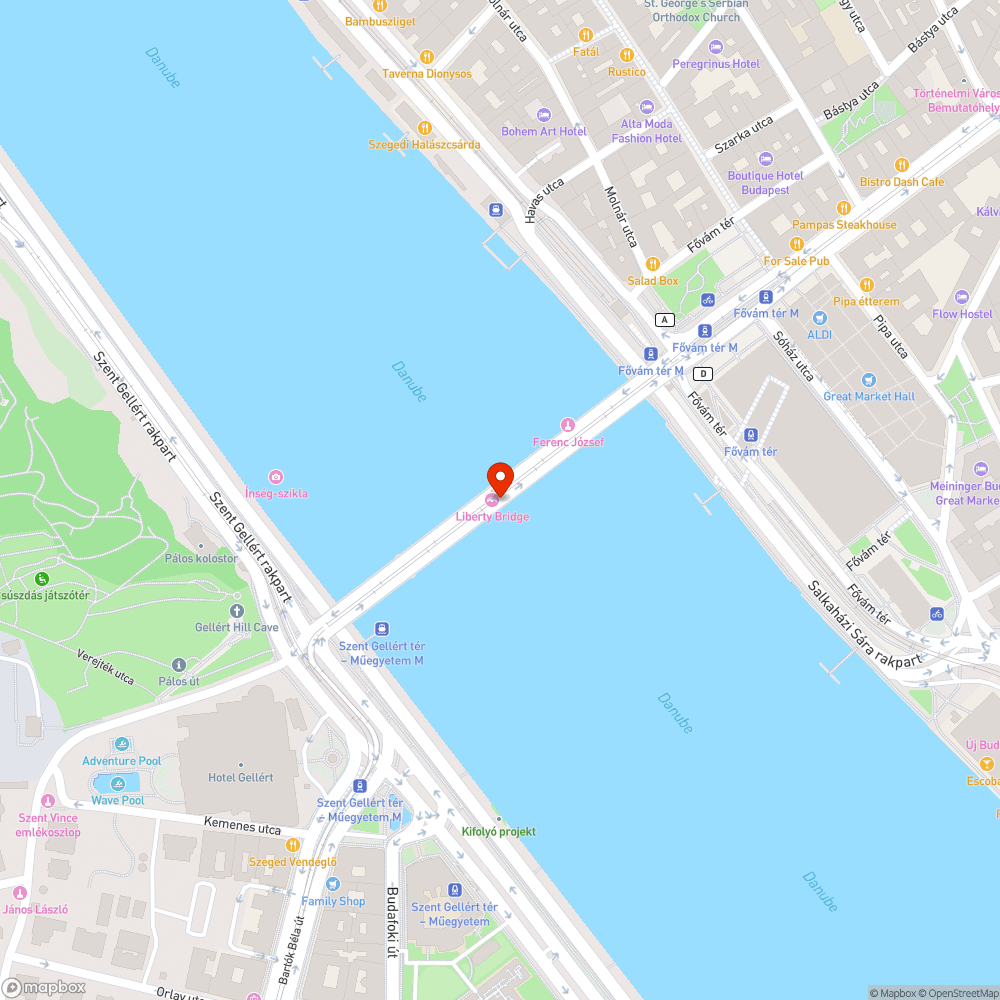 Tagek a Szabadság hídon bejelentés helye