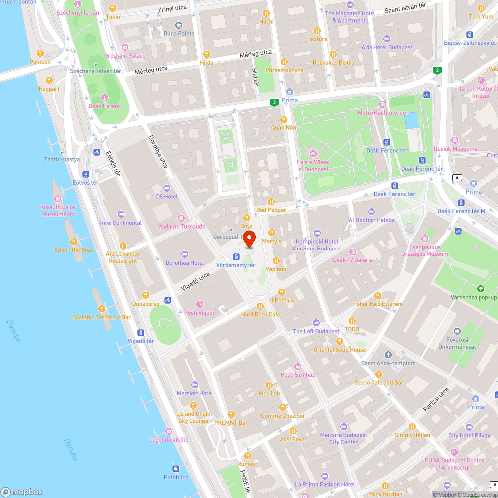 Vörösmarty tér bejelentés helye