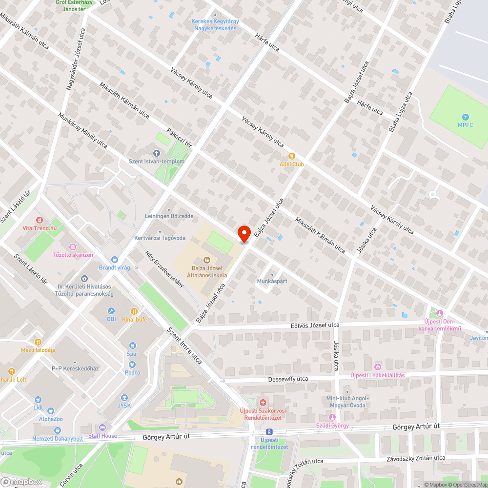 Elhagyott kocsi bejelentés helye