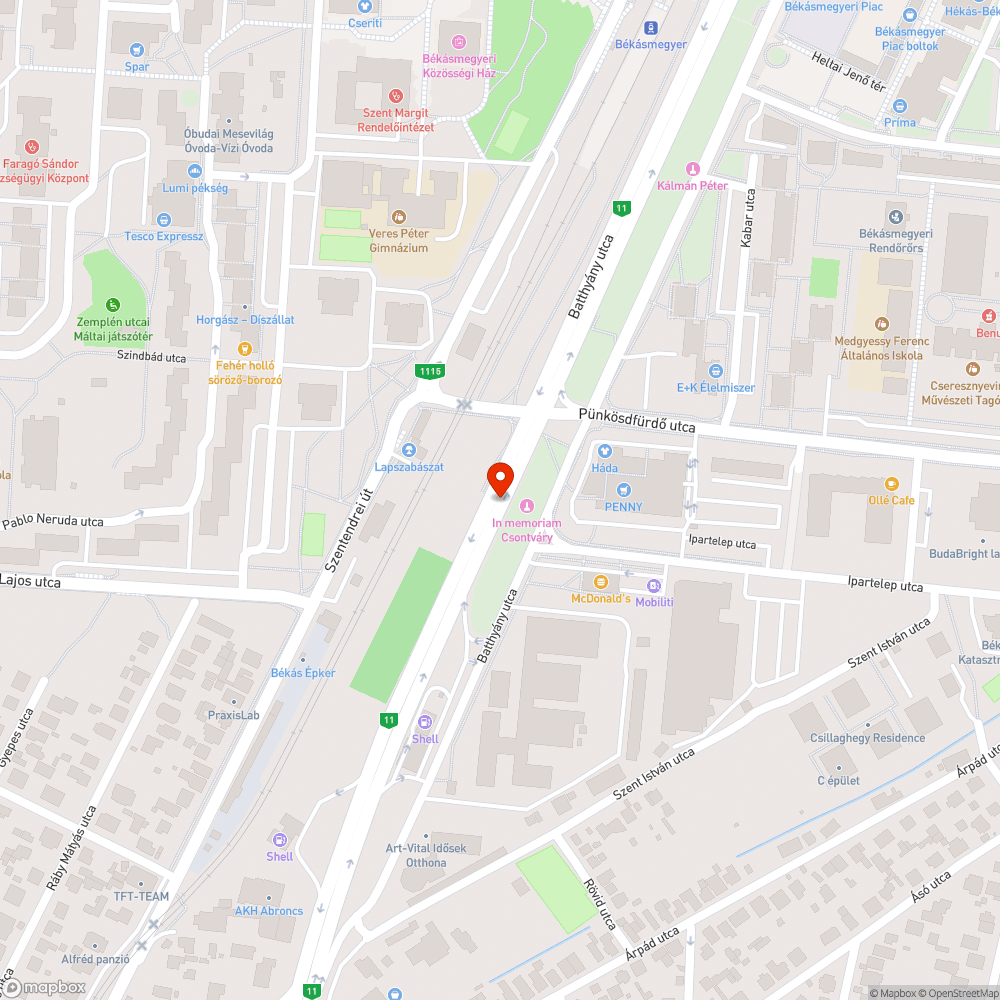 50-es tábla bejelentés helye