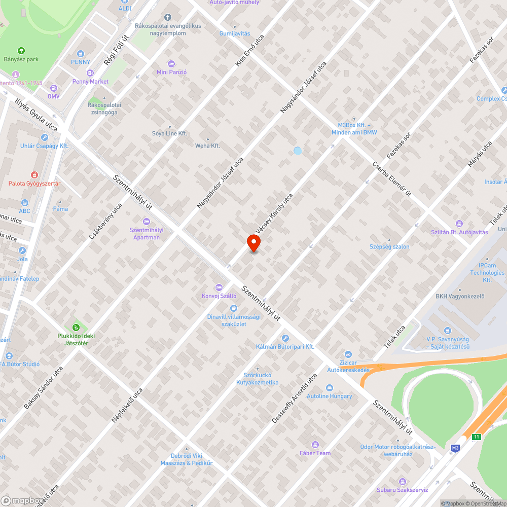 Defektes autó bejelentés helye