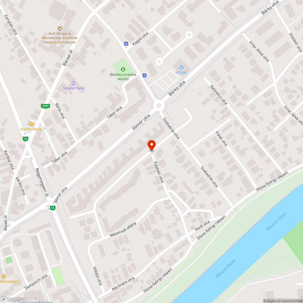 Lelógó faág bejelentés helye