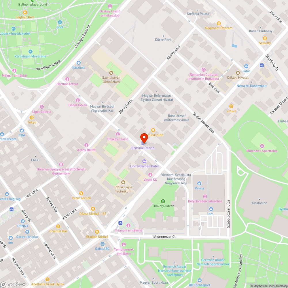 Üres fahely (Cházár András utca) bejelentés helye