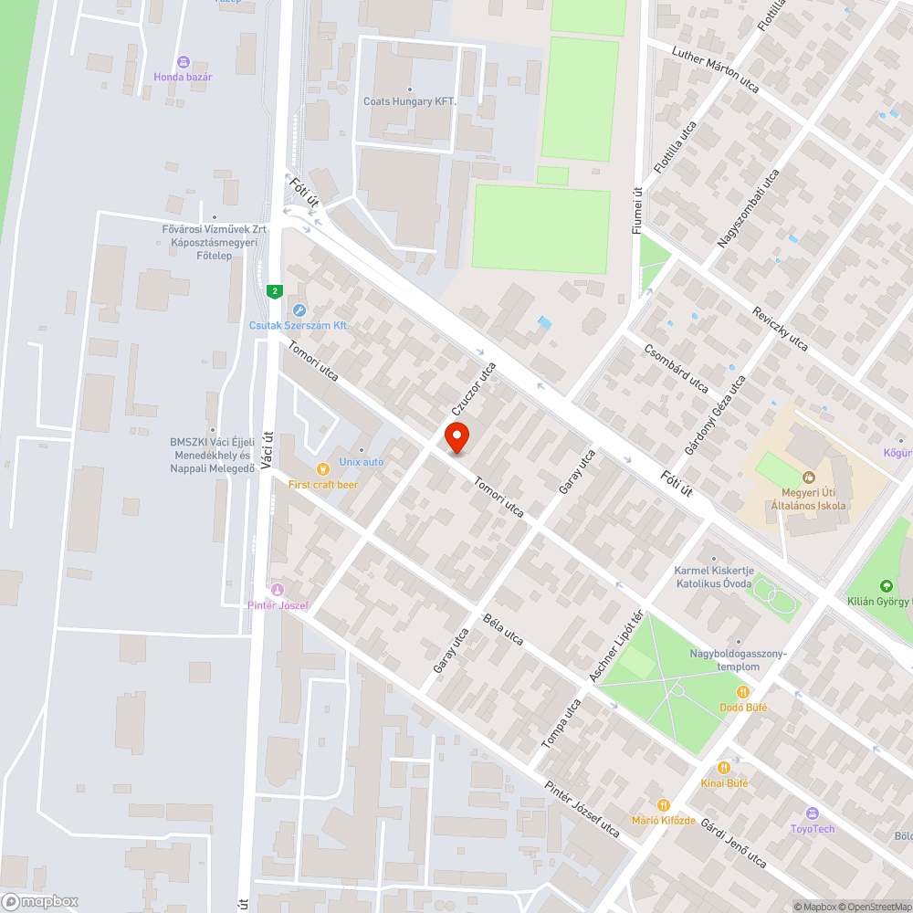 Beszakadt útburkolat bejelentés helye