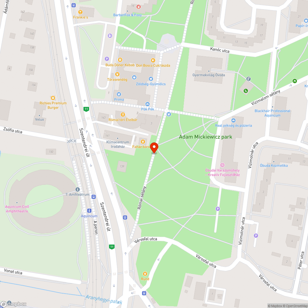 Szétesett pad bejelentés helye