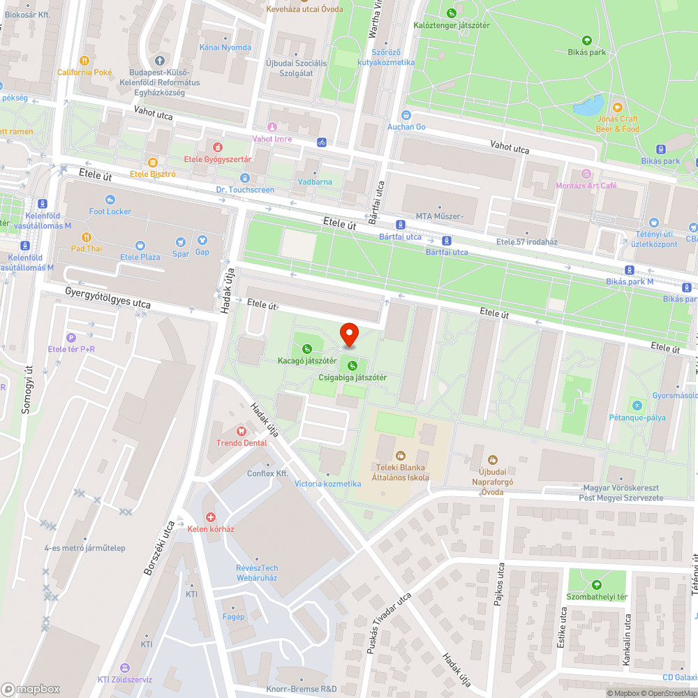 Szemetes és büdös Kacagó játszótér bejelentés helye