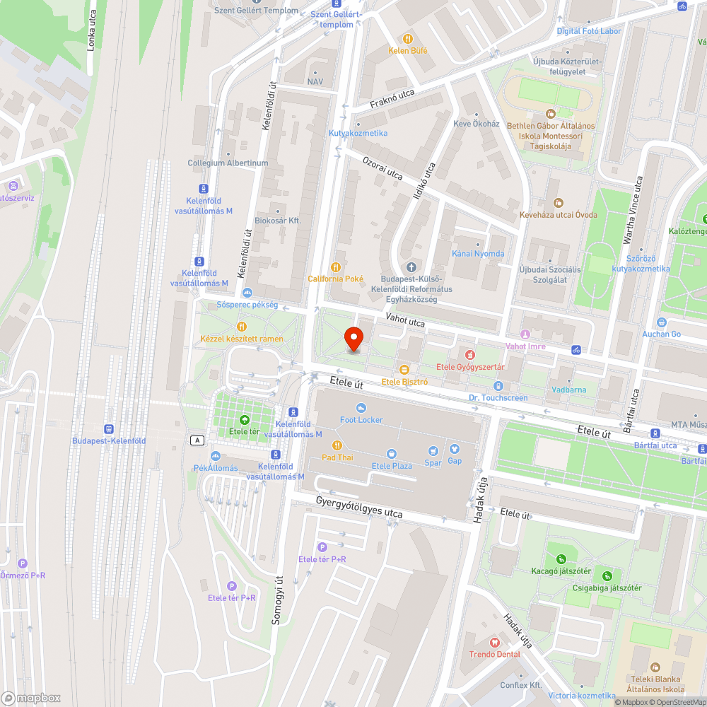 Haldokló fák az Etele út 73. előtt bejelentés helye