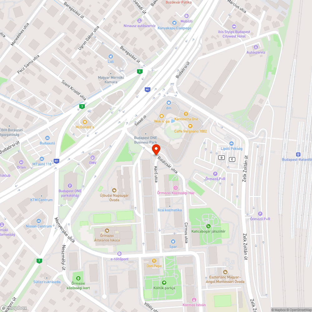 Kérő utca - Boldizsár utca parkolás és járda hiánya bejelentés helye