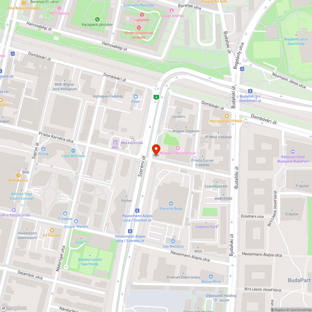 Hibás kerékpárút bejelentés helye