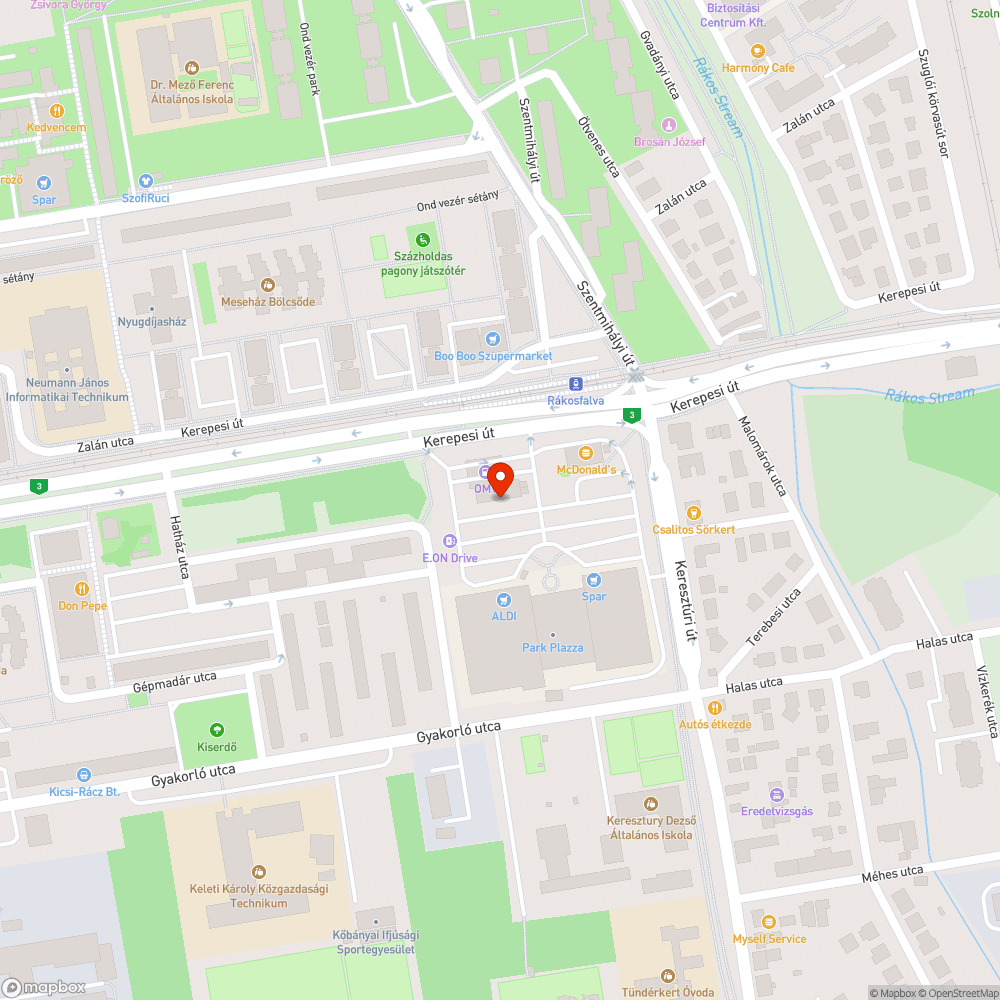 Áruházi roncstelep bejelentés helye