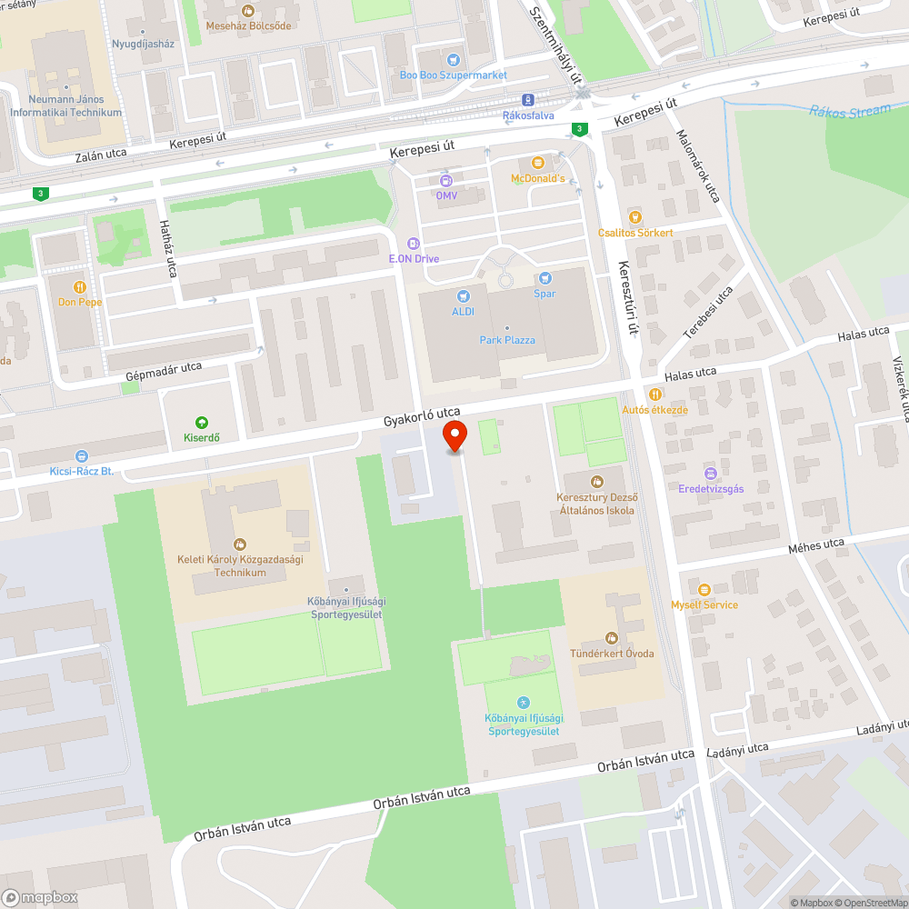 Elhagyott Opel bejelentés helye