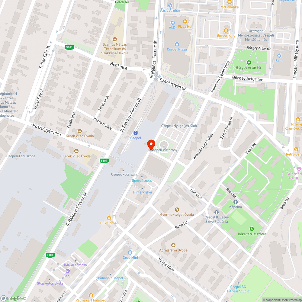 Kátyú Csepelen bejelentés helye