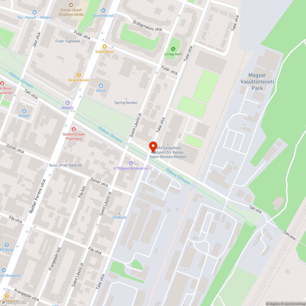 Tatai úti kerékpárút bejelentés helye