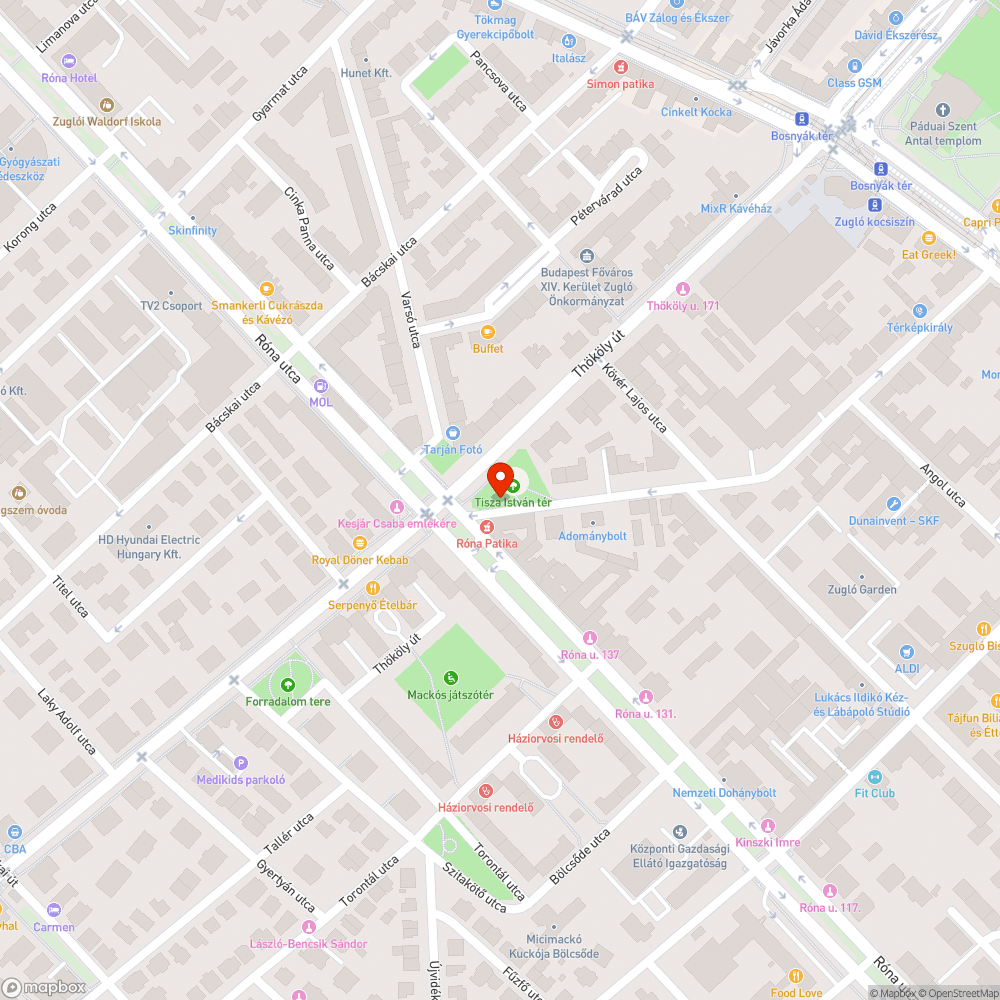 Járda aszfaltozása Bosnyák utca bejelentés helye