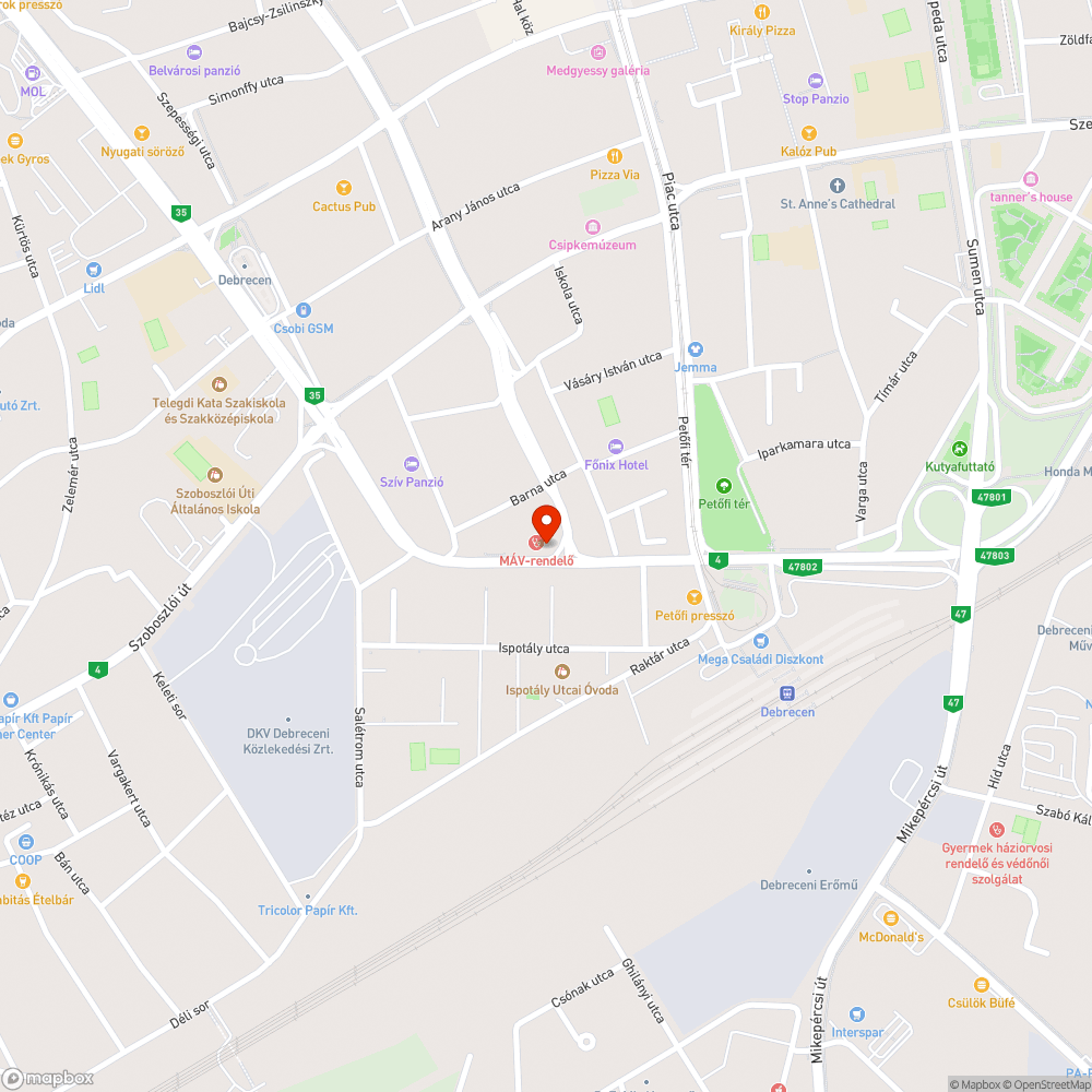 90y és 91y máv rendelő bejelentés helye