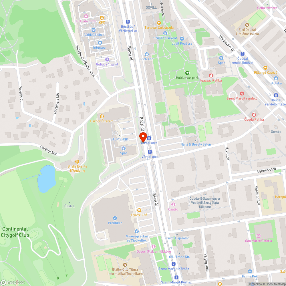 Kiszáradt fa a STOP SHOPnál bejelentés helye