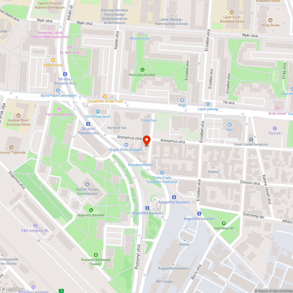 Elhanyagolt járda bejelentés helye