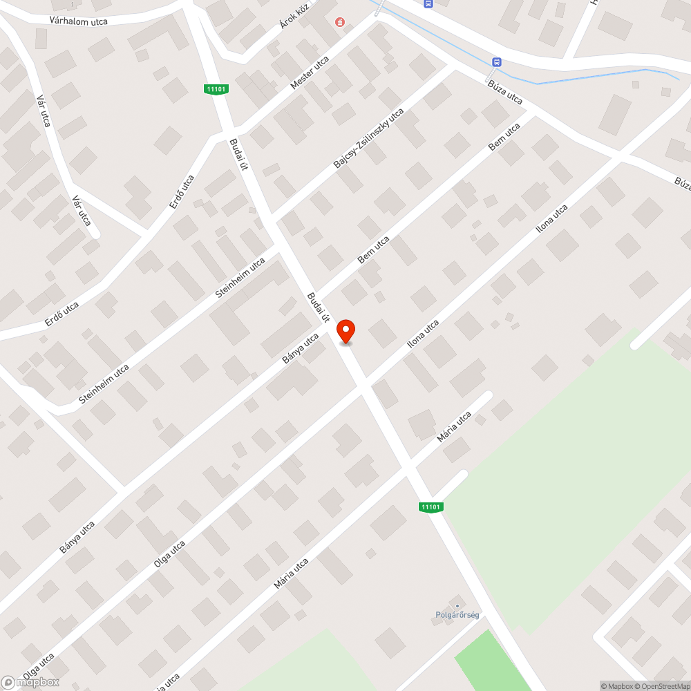 Elhagyott jármű bejelentés helye