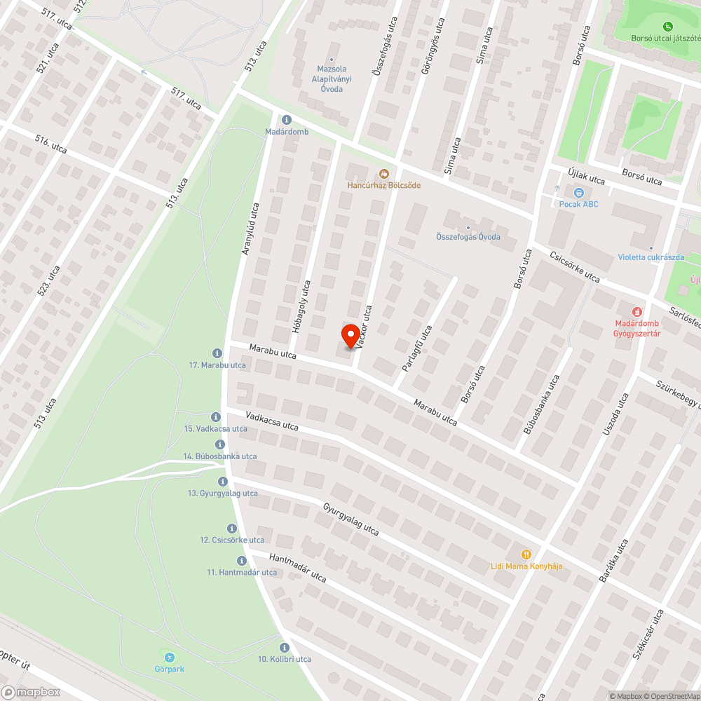 Vízelvezető bejelentés helye