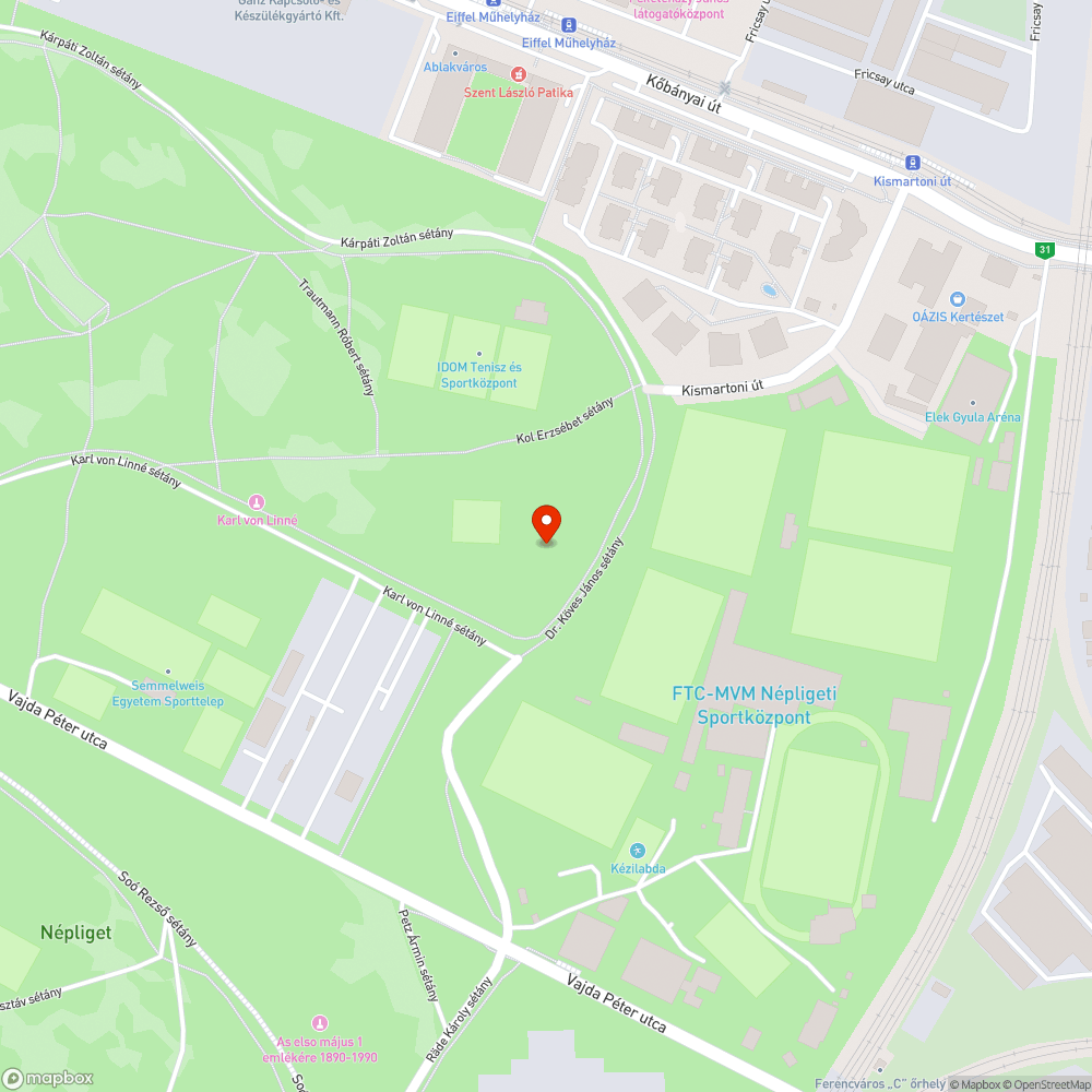 Köztéri vízfolyás bejelentés helye