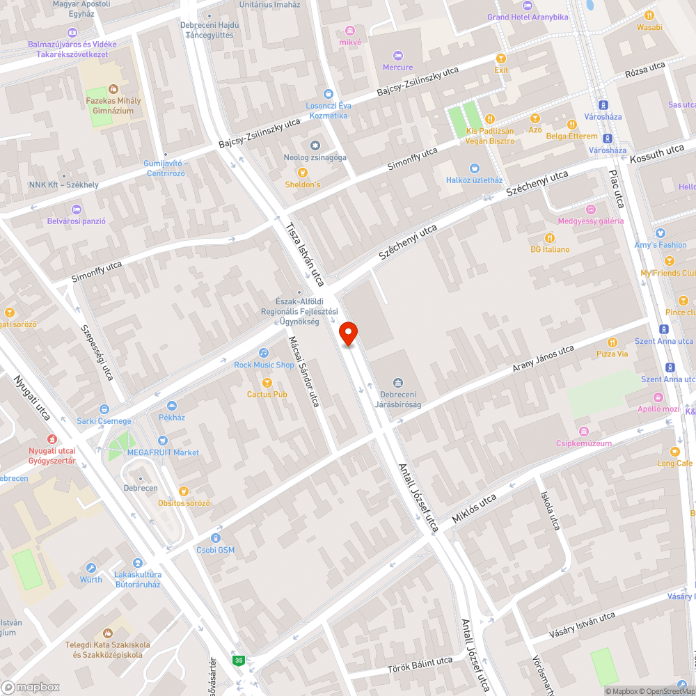 Antall József utca bejelentés helye