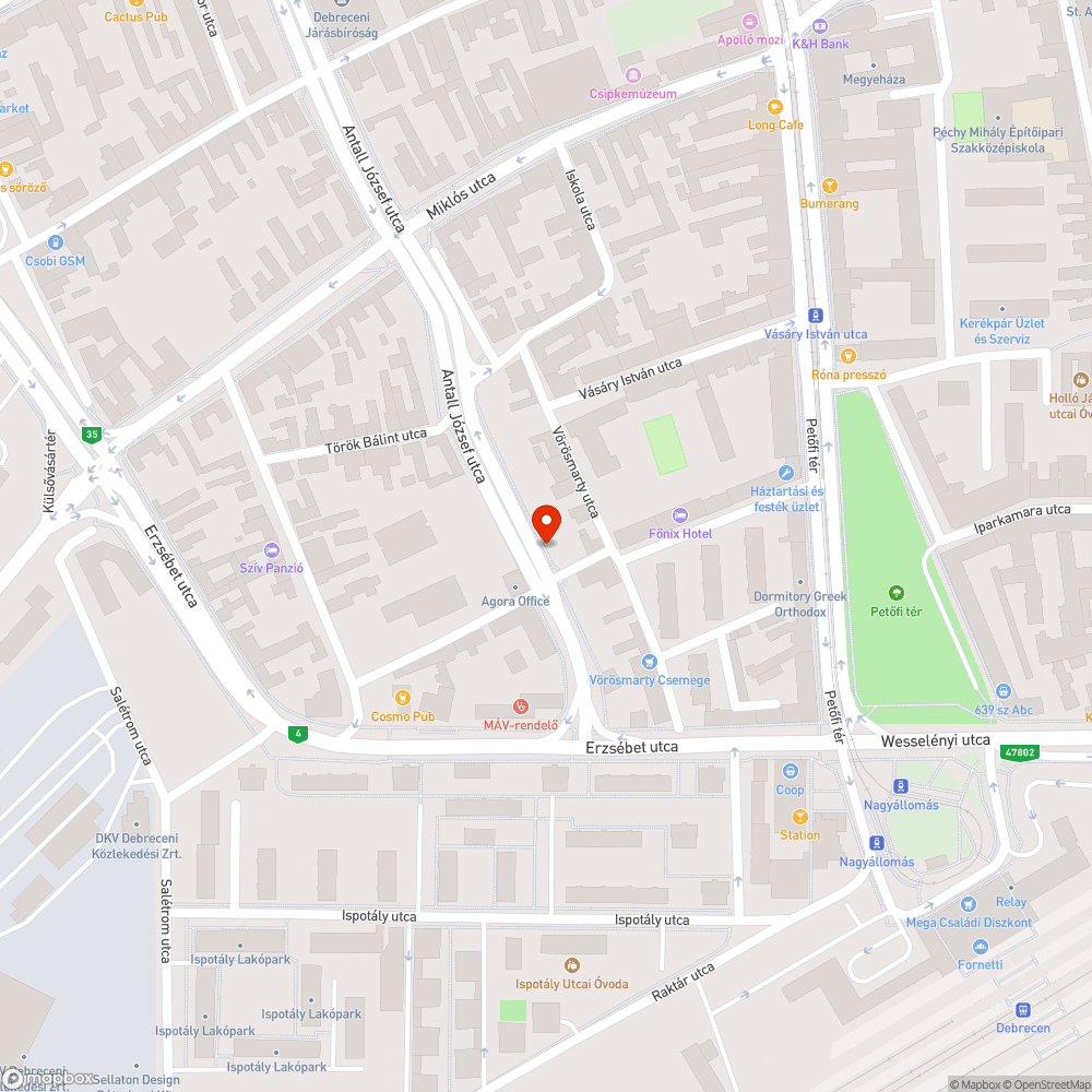 Barna utca bejelentés helye