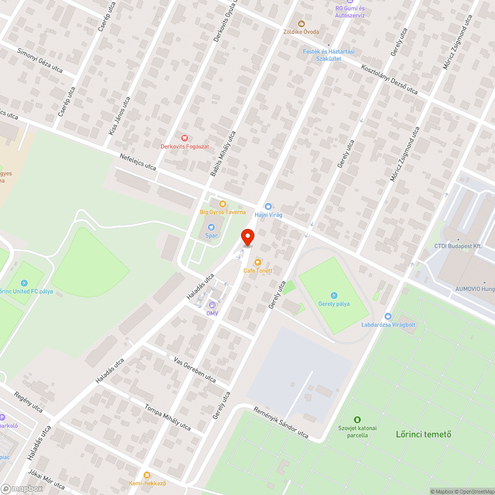 Letört faág bejelentés helye