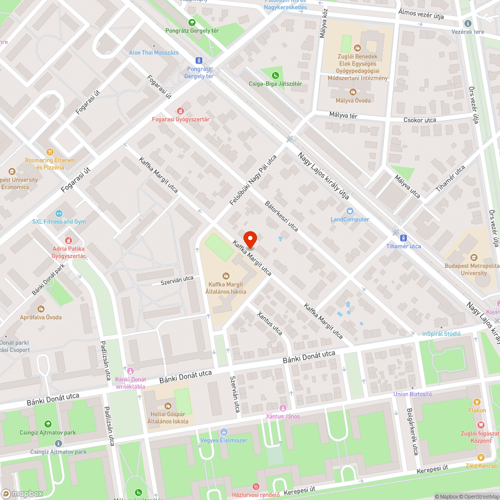 Jókora süllyedés / kátyú bejelentés helye