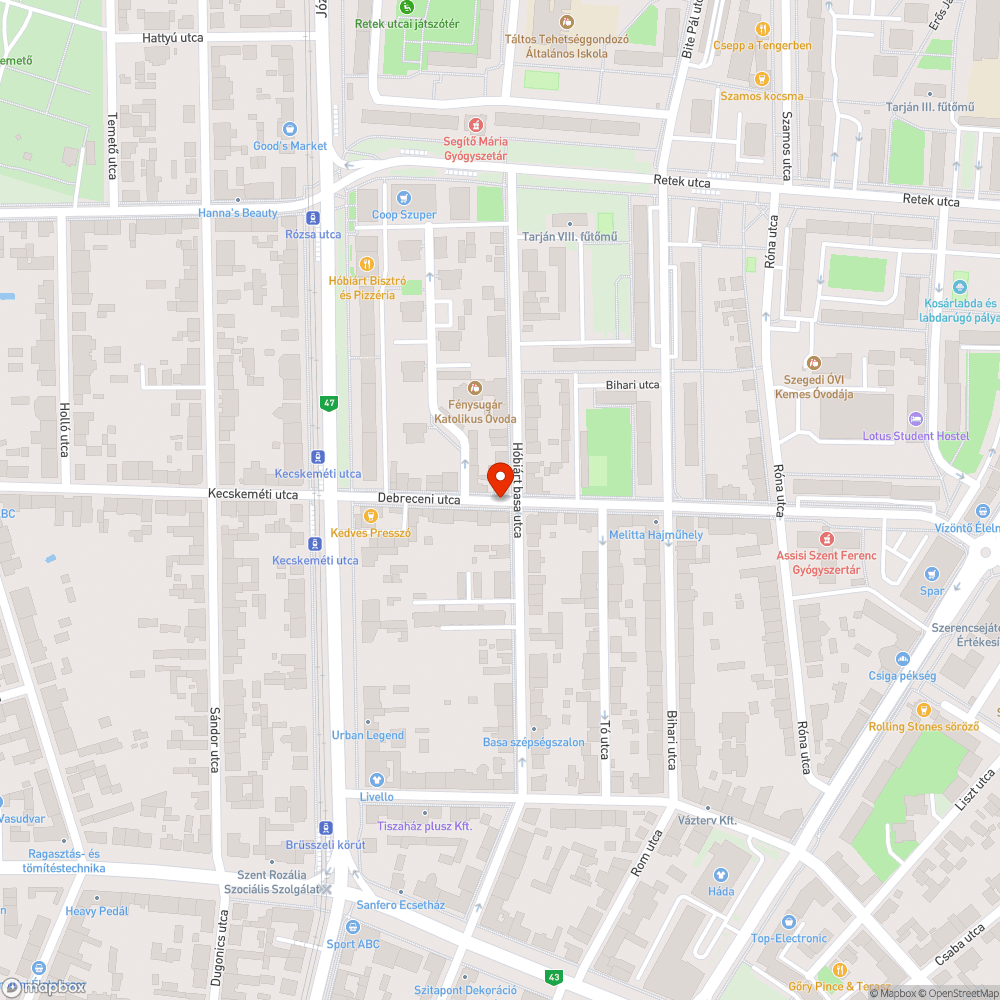 Korhadó tuskó bejelentés helye