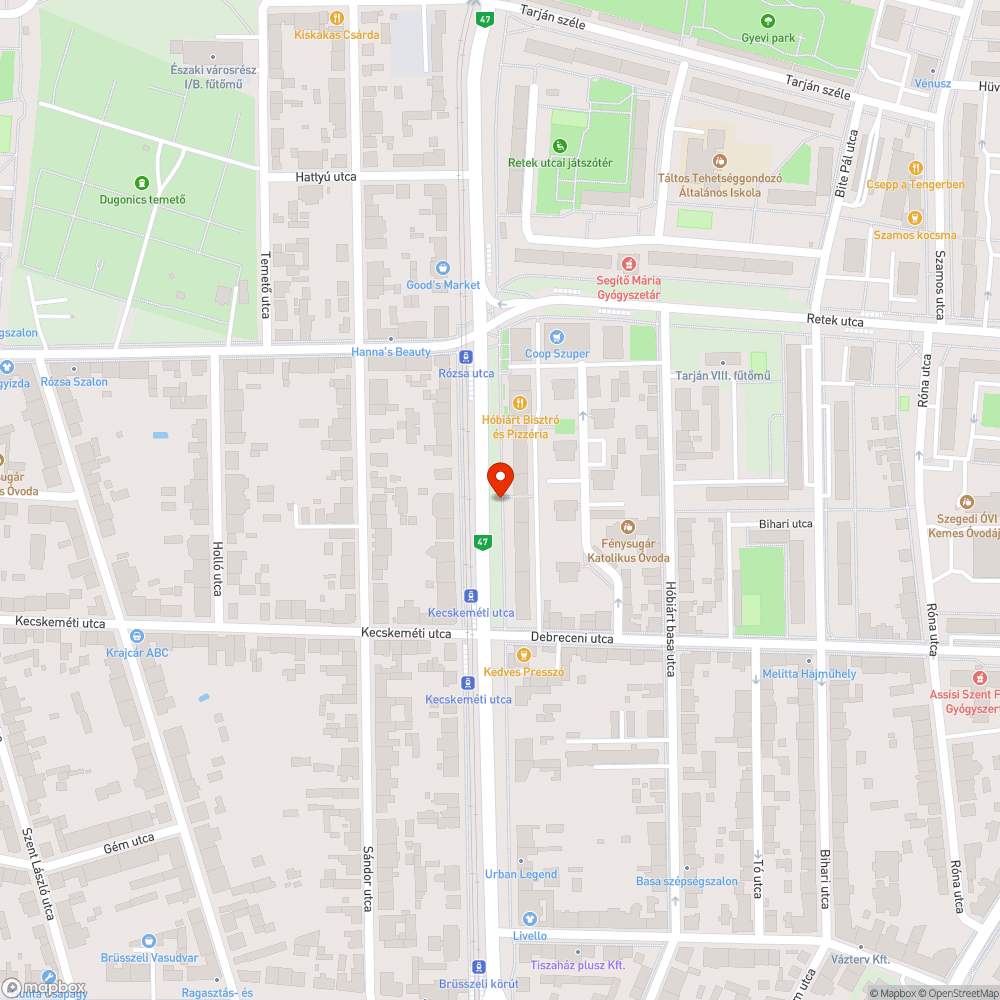 Hiányzó szemetes gyűjtőedény bejelentés helye