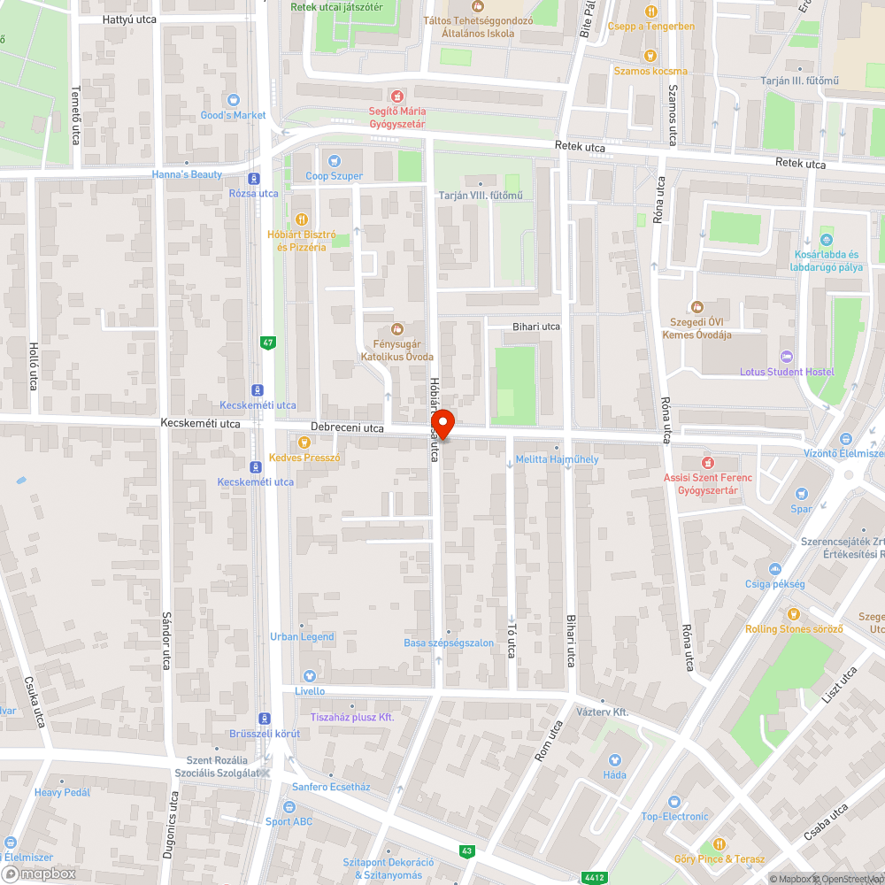 Járdahiba bejelentés helye